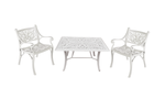 Vega Floral Square Coffee Table with 2 Floral Chairs (Set of 3)