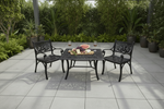 Vega Floral Square Coffee Table with 2 Floral Chairs (Set of 3)