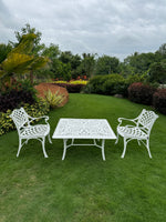 Vega Floral Square  Coffee Table with 2Chairs (Set of 3)