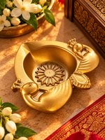 Ibex Heirloom Diya Gift Box – Set of 4 | Lotus & Peacock