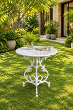 Vela Small Flower Aluminium Table